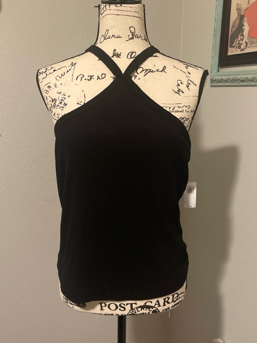 Old Navy Black Crisscross Halter Tank Top